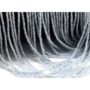 Бусины из аквамарина рондель гр.2*1мм, 38см, 308 бусин