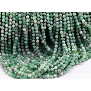 Бусины из изумруда шарик гр.4мм, 39см, 93 бусины