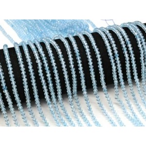 Бусины из аквамарина рондель гр.4*3мм, 39см, 130 бусин