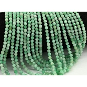 Бусины из изумруда шарик гр.3мм, 39см, 110 бусин