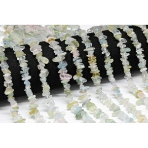 Бусины из берилла галтовка 7*4мм, 40см, 135 бусин