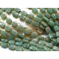 Бусины из амазонита прямоугольник с гранями 8*10мм, 37см, 31 бусина Бусины из амазонита прямоугольник с гранями 8*10мм, 37см, 31 бусина
