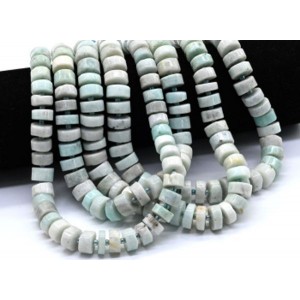 Бусины из амазонита диски 11*6мм, 40см, 53 бусины