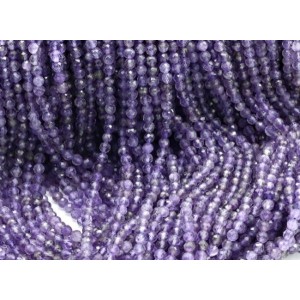 Бусины из аметиста шарик гр.3,5мм, 39см, 110 бусин