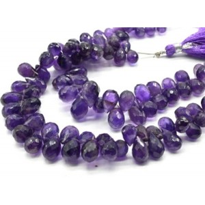 Бусины из аметиста капля гр.9-13мм на увеличение облепиха, 20см, 56 бусин, 33г