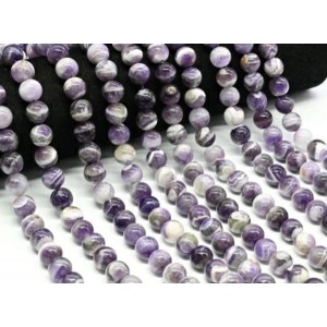 Бусина из аметиста шарик 10мм, 38см, 38 бусин