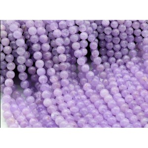 Бусины из аметиста лавандового шарик 8мм, 38см, 49 бусин Бусины из аметиста лавандового шарик 8мм, 38см, 49 бусин