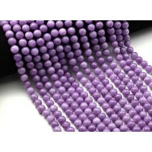 Бусины из аметистового кварца шарик 8мм, 37см, 48 бусин