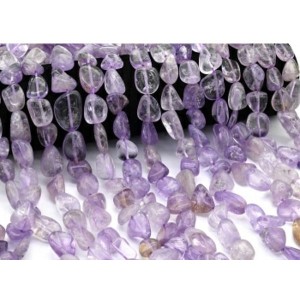 Бусины из аметрина галтовка 12*15мм, 38см, 24 бусины