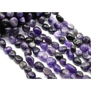 Бусины из аметиста галтовка 13*15мм, 39см, 29 бусин
