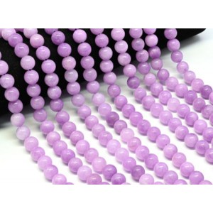 Бусины из кальцита шарик 10мм цвет аметист лавандовый, 39см, 39 бусин