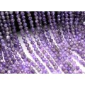 Бусины из аметиста шарик гр.5мм, 39см, 90 бусин