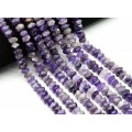 Бусины из аметиста галтовка с гранями 10*7мм, 38см, 54 бусин