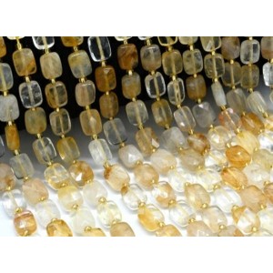 Бусины из цитрина прямоугольник с гранями 8*10мм, 37см, 30 бусин Бусины из цитрина прямоугольник с гранями 8*10мм, 37см, 30 бусин