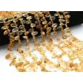 Бусины из цитрина галтовка 7*14мм, 40см, 50 бусин