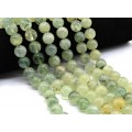 Бусины для украшений из Пренита с включением Эпидота шарик 14мм, 40см, 29 бусин