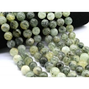 Бусины для украшений из Пренита с включением Эпидота шарик 15мм, 40см, 25 бусин Бусины для украшений из Пренита с включением Эпидота шарик 15мм, 40см, 25 бусин