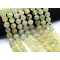 Бусины для украшений из Пренита с включением Эпидота шарик 14мм, 40см, 29 бусин