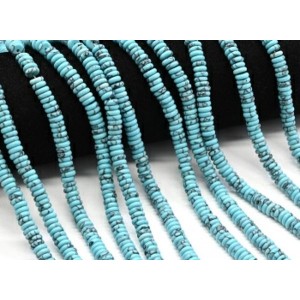 Бусины из бирюзы (имитация) диски 6*2мм, 38см, 150 бусин Бусины из бирюзы (имитация) диски 6*2мм, 38см, 150 бусин