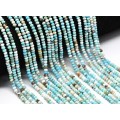 Бусины из бирюзы рондель гр.3*2мм, 39см, 178 бусин (иск.)