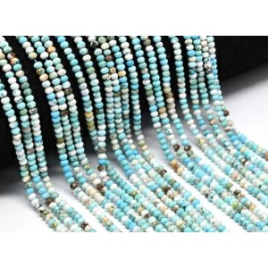 Бусины из бирюзы рондель гр.3*2мм, 39см, 178 бусин (иск.)
