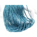 Бусины "алмазное стекло" шарик гр.2мм цвет бирюзовый, 37см, 188 бусин (иск.)