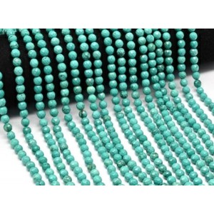 Бусины из бирюзы шарик гр.6мм, 39см, 65 бусин (иск.) Бусины из бирюзы шарик гр.6мм, 39см, 65 бусин (иск.)
