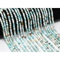 Бусины из бирюзы кубик гр.3мм, 39см, 110 бусин (иск.)