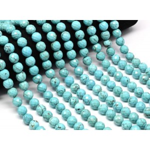 Бусины из бирюзы (имитация) шарик гр.10мм, 38см, 38 бусин