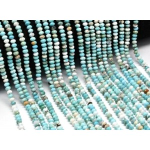 Бусины из бирюзы рондель гр.4*3мм, 38см, 124 бусин (иск.)