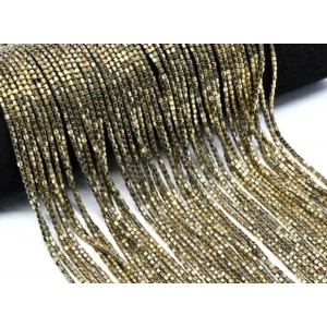 Бусины из гематита шестигранник 2*2мм цвет бронзовый, 40см, 180 бусин Бусины из гематита шестигранник 2*2мм цвет бронзовый, 40см, 180 бусин