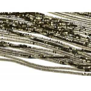 Бусины из гематита многогранник 2*1мм цвет бронзовый, 40см, 320 бусин
