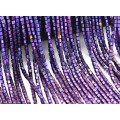 Бусины из гематита шестигранник 2*2мм цвет фиолетовый, 40см, 180 бусин