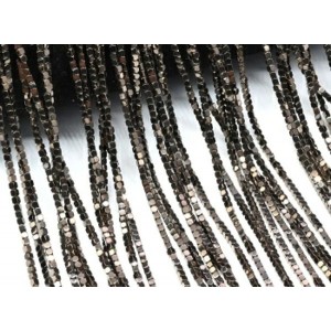 Бусины из гематита кубик 1,5мм цвет шоколадный, 40см, 240 бусин