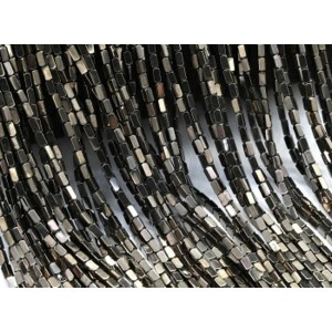 Бусины из гематита брусок 2*3мм цвет шоколадный, 37см, 100 бусин