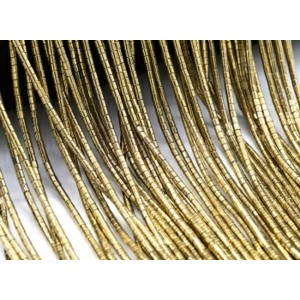 Бусины из гематита цилиндр 2*2мм цвет бронзовый, 40см, 230 бусин