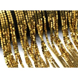 Бусины из гематита кубик 2мм цвет античное золото, 40см, 170 бусин Бусины из гематита кубик 2мм цвет античное золото, 40см, 170 бусин