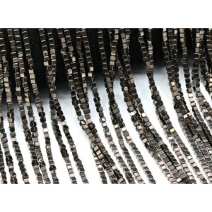 Бусины из гематита кубик 2мм цвет шоколадный, 40см, 175 бусин