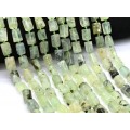 Бусины из пренита цилиндр с гранями 10*15мм, 41см, 26 бусин