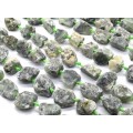 Бусины из пренита галтовка 17-20мм-23*30мм, 42см, 14 бусин