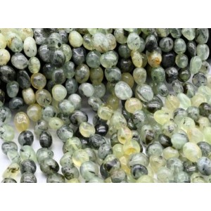 Бусины из пренита галтовка 10*13мм, 39см, 30 бусин