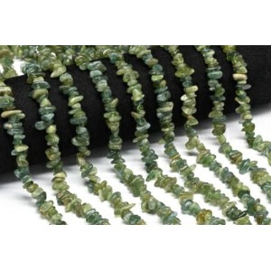 Бусины из пренита (Гроссуляра) с хризоберилом галтовка 8*3мм, 40см, 145 бусин Бусины из пренита (Гроссуляра) с хризоберилом галтовка 8*3мм, 40см, 145 бусин