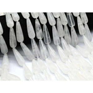 Бусины из горного хрусталя капля 10*30мм, 40см, 13 бусин