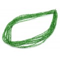 Бусины из горного хрусталя (Херкимерского алмаза), цвет зеленый, 38см