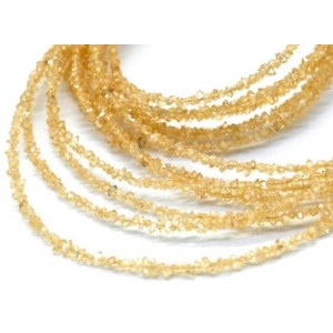 Бусины из горного хрусталя (Херкимерского алмаза), цвет шампань, 38см