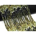 Бусины из граната зелёного (Гроссуляра) шарик гр.4мм, 38см, 90 бусин