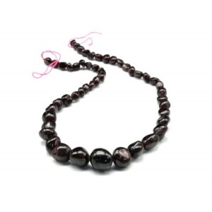 Бусины из граната галтовка на увеличение 7*7 - 17*17мм, 47см, 50 бусин