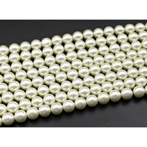 Бусины из майорки шарик 12мм цвет белый, 40см, 34 бусины