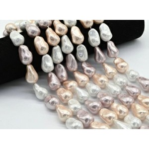 Бусины из майорки Барокко 15*23мм цвет ассорти, 40см, 17 бусин (иск.)