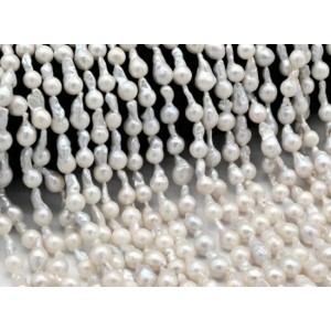 Бусины из жемчуга барокко 7*12мм цвет белый, 40см, 30 бусин Бусины из жемчуга барокко 7*12мм цвет белый, 40см, 30 бусин